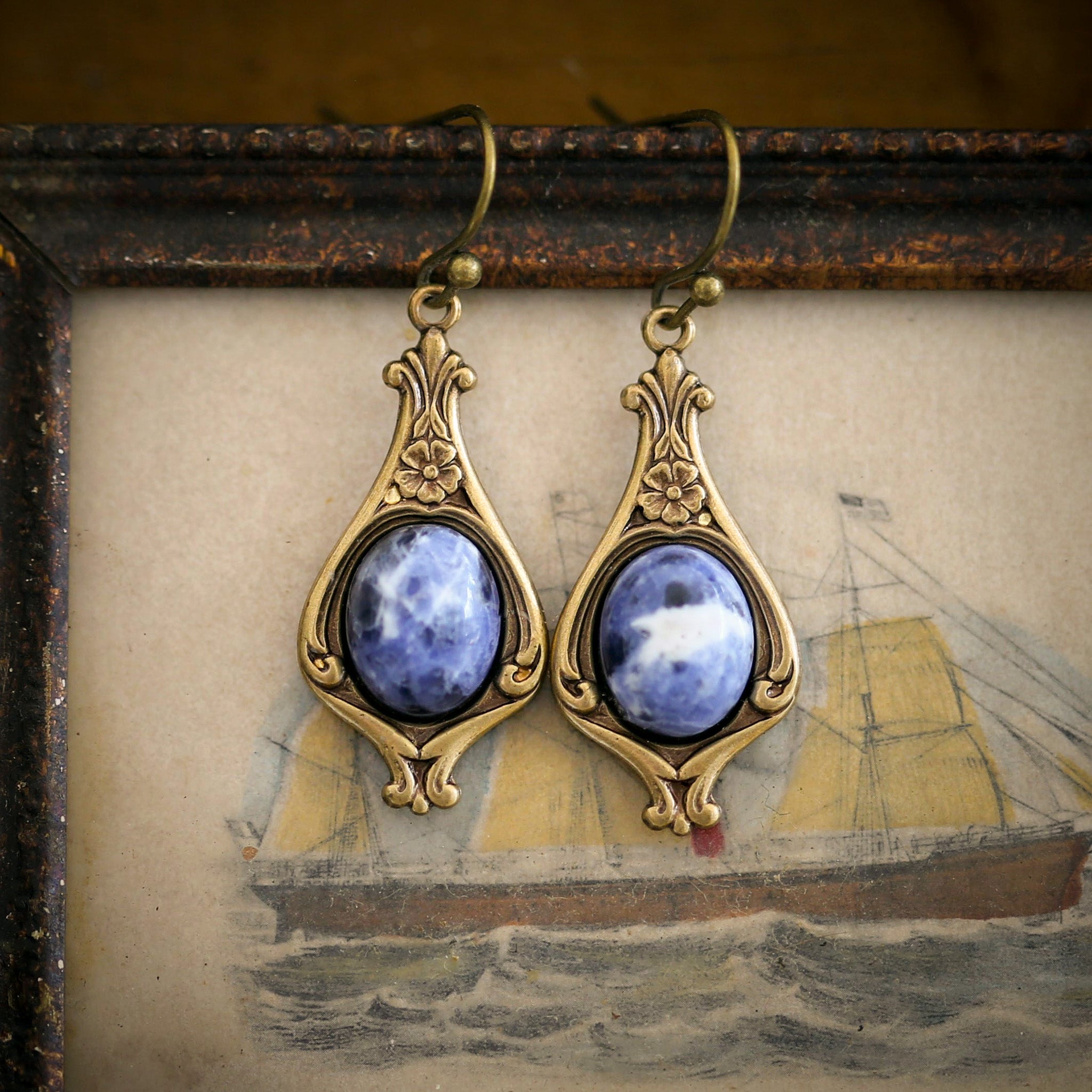 Stone Drop Earrings