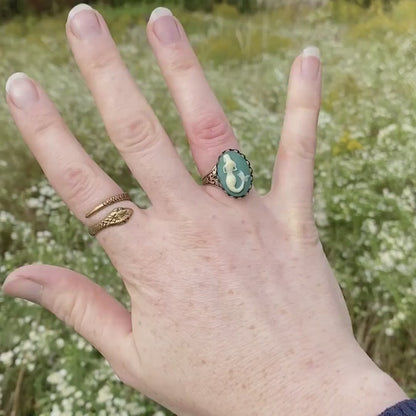 Mermaid Cameo Ring