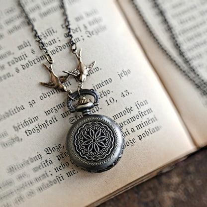 Watch Necklace Grecian Wheel