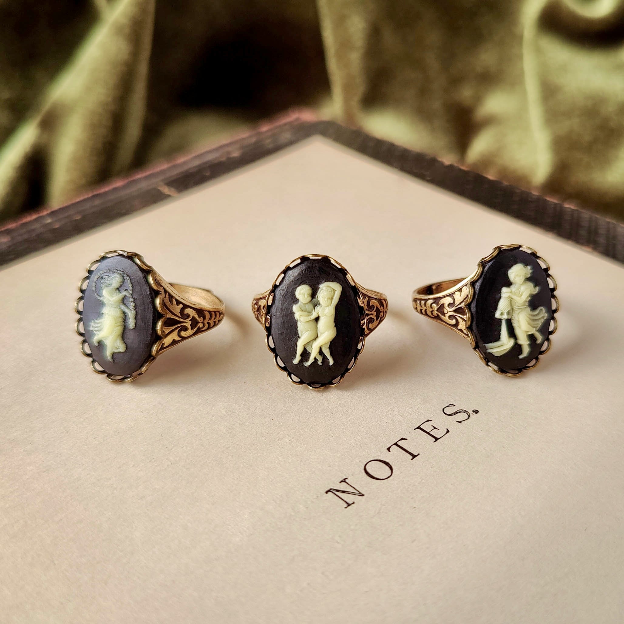 Vintage Zodiac Cameo Ring - Pick Your Sign