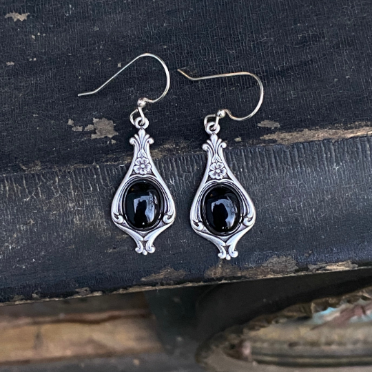 Buy Black Silver Plated Oxidized Drop Earrings Online In India At  Discounted Prices