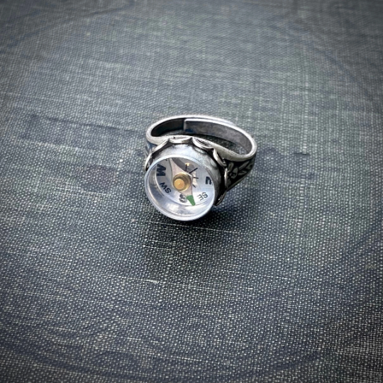 Silver Compass Ring