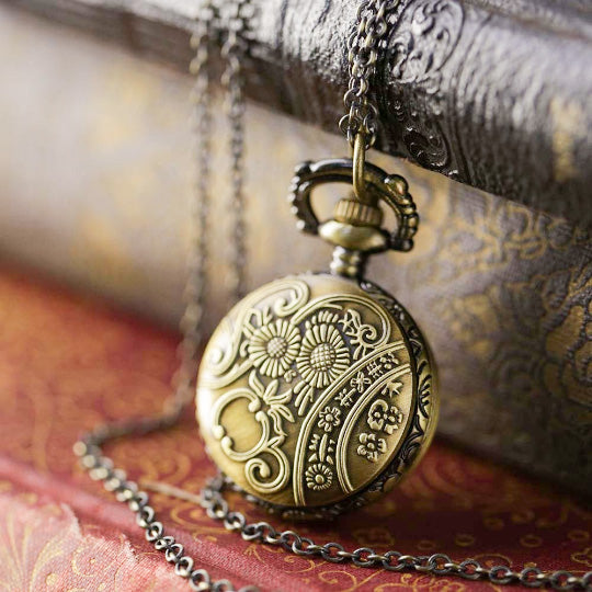 Brass Pocket Watch Necklace