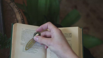 Cameo Filigree Brass Bookmark