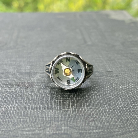 Silver Compass Ring