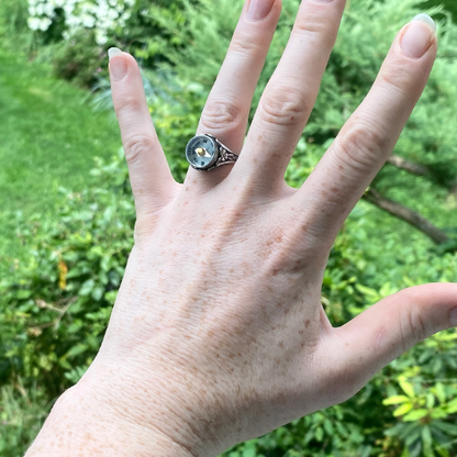 Silver Compass Ring