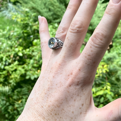 Silver Compass Ring