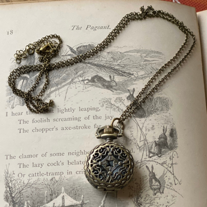 Brass Pocket Watch Necklace