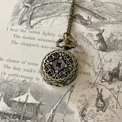 Brass Pocket Watch Necklace