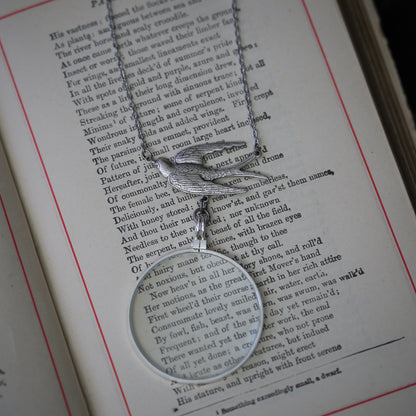 Silver Victorian Monocle Necklace