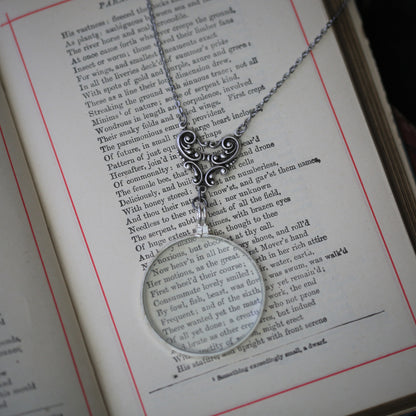 Silver Victorian Monocle Necklace