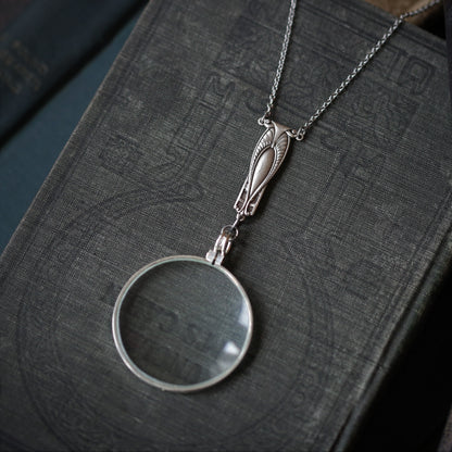 Silver Victorian Monocle Necklace