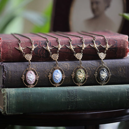 Victorian Rose Cameo Necklace