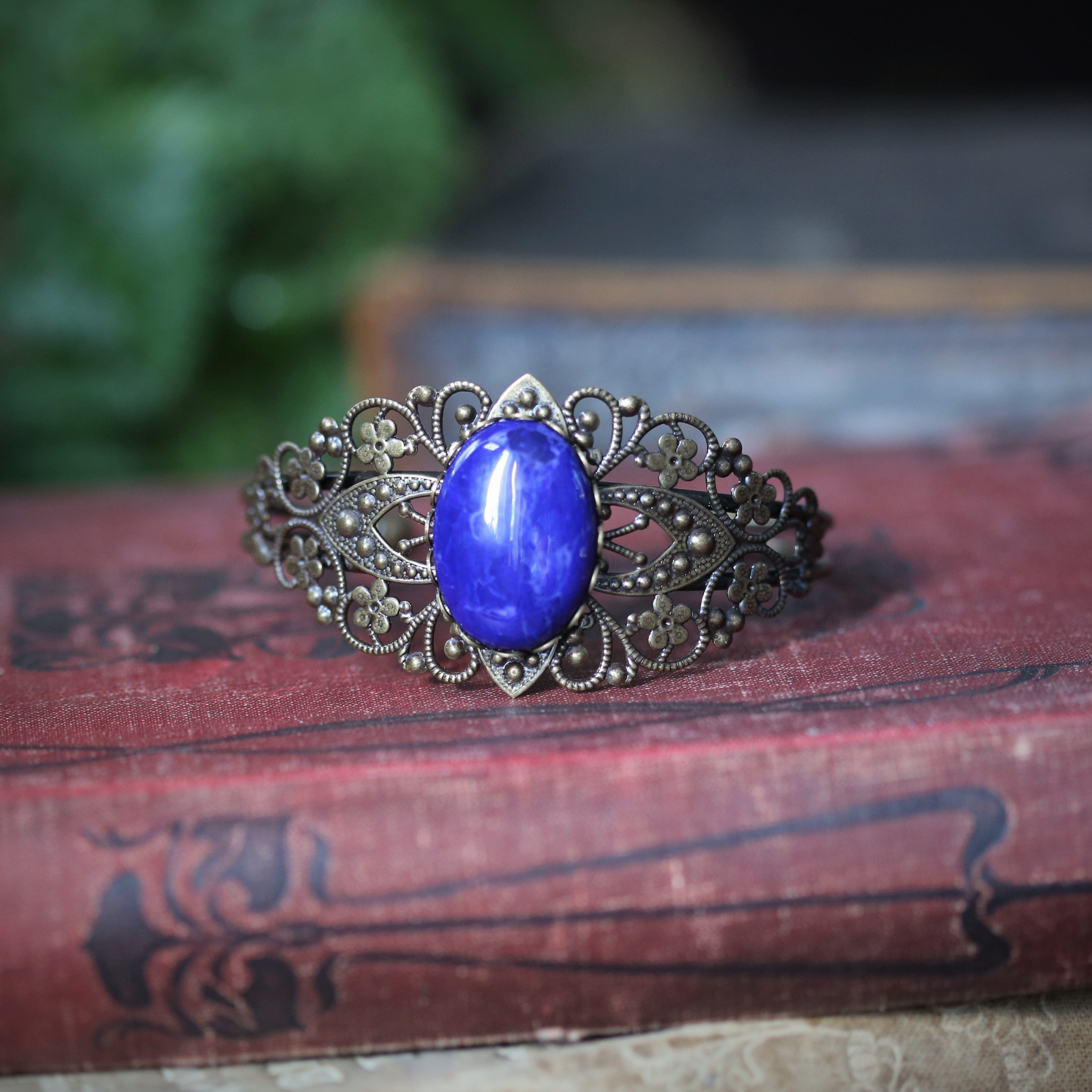 Blue Stone Cuff Bracelet