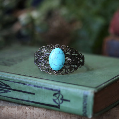 Blue Stone Cuff Bracelet