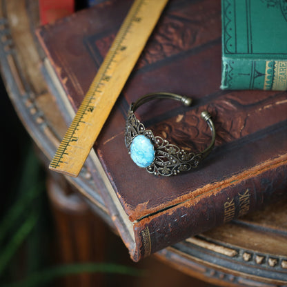 Blue Stone Cuff Bracelet