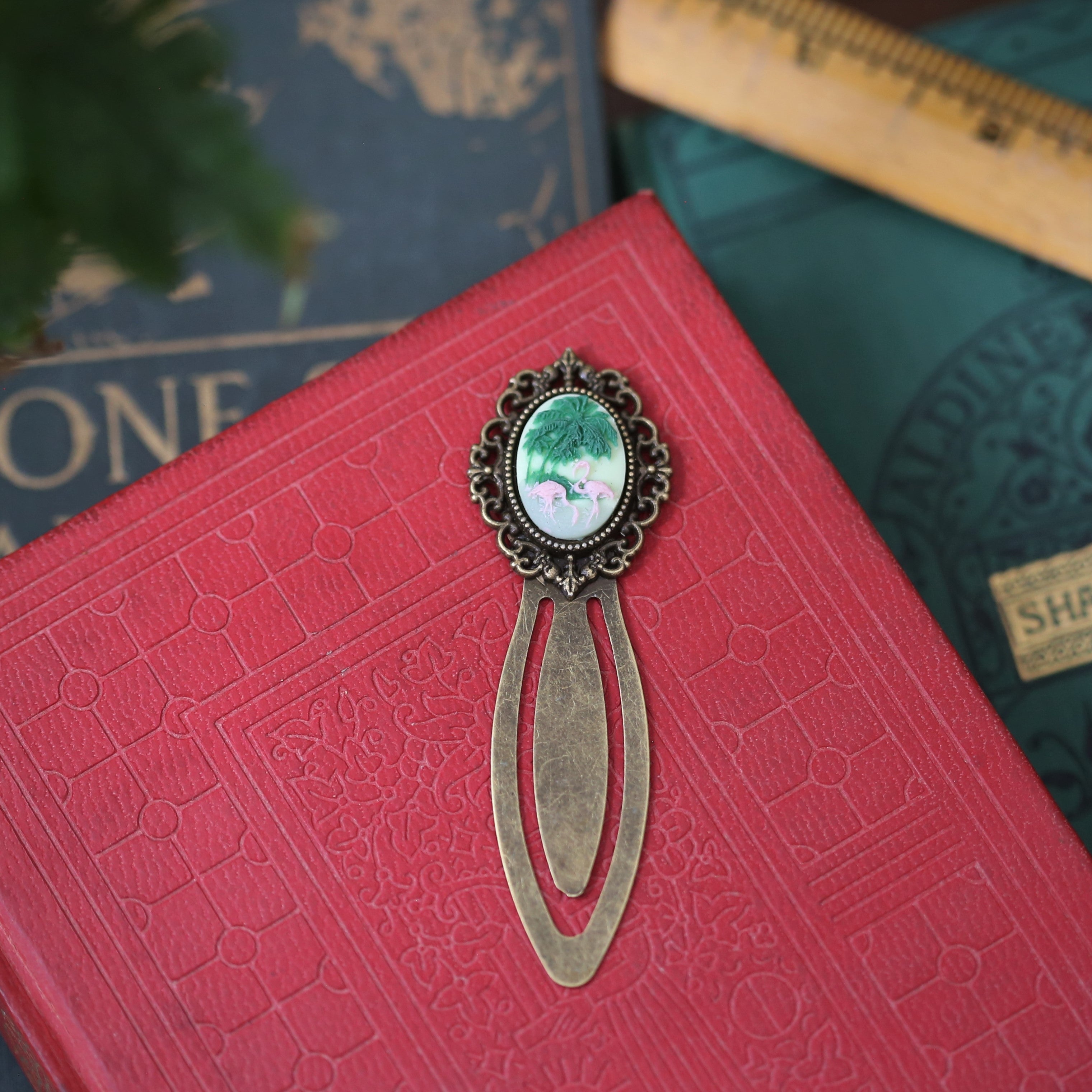 Literary Creature Brass Filigree Bookmarks - Choose a Style: Cat, Rabbit, Mermaid or Flamingo