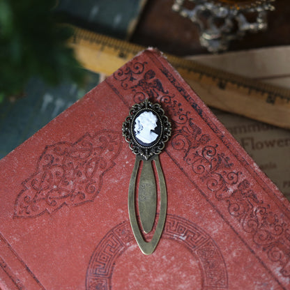 Brass Vintage Lady Silhouette Cameo Filigree Bookmarks