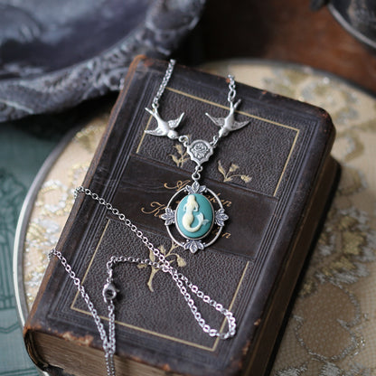 Mermaid Cameo Necklace