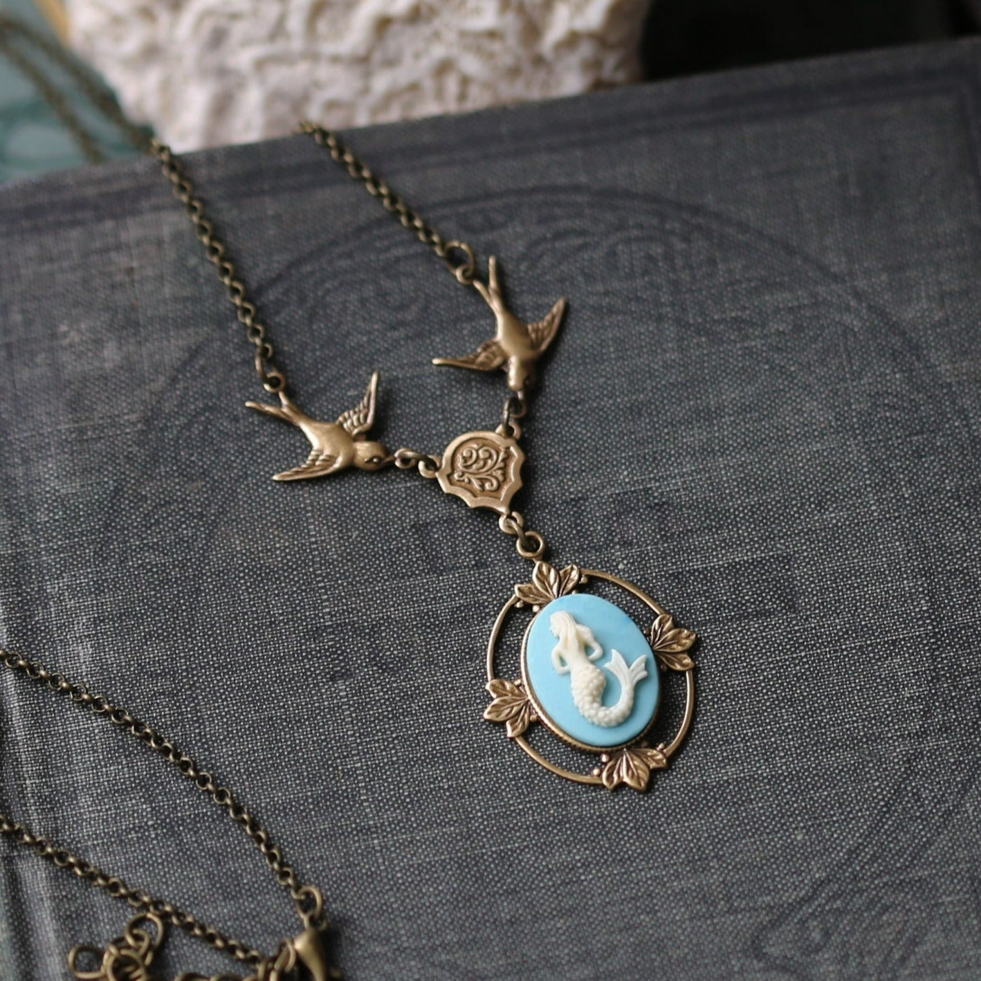 Mermaid Cameo Necklace