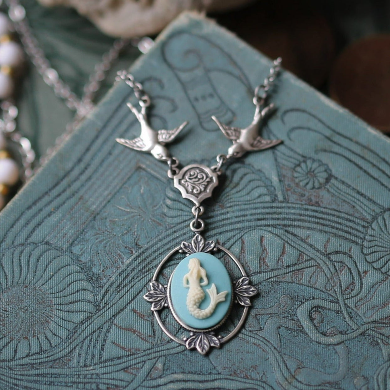 Mermaid Cameo Necklace