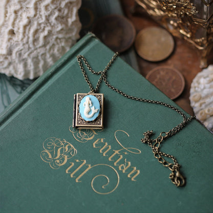 Mermaid Cameo Book Locket