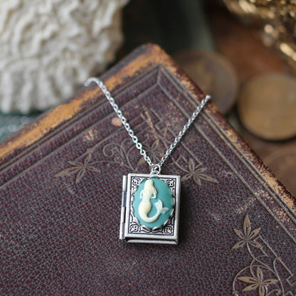 Mermaid Cameo Book Locket