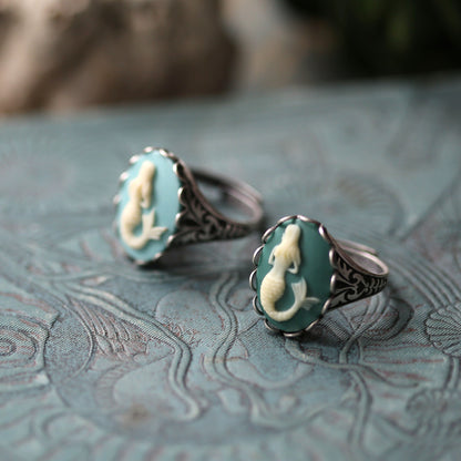 Mermaid Cameo Ring