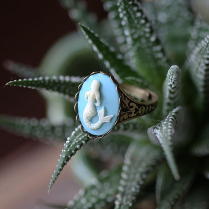 Mermaid Cameo Ring