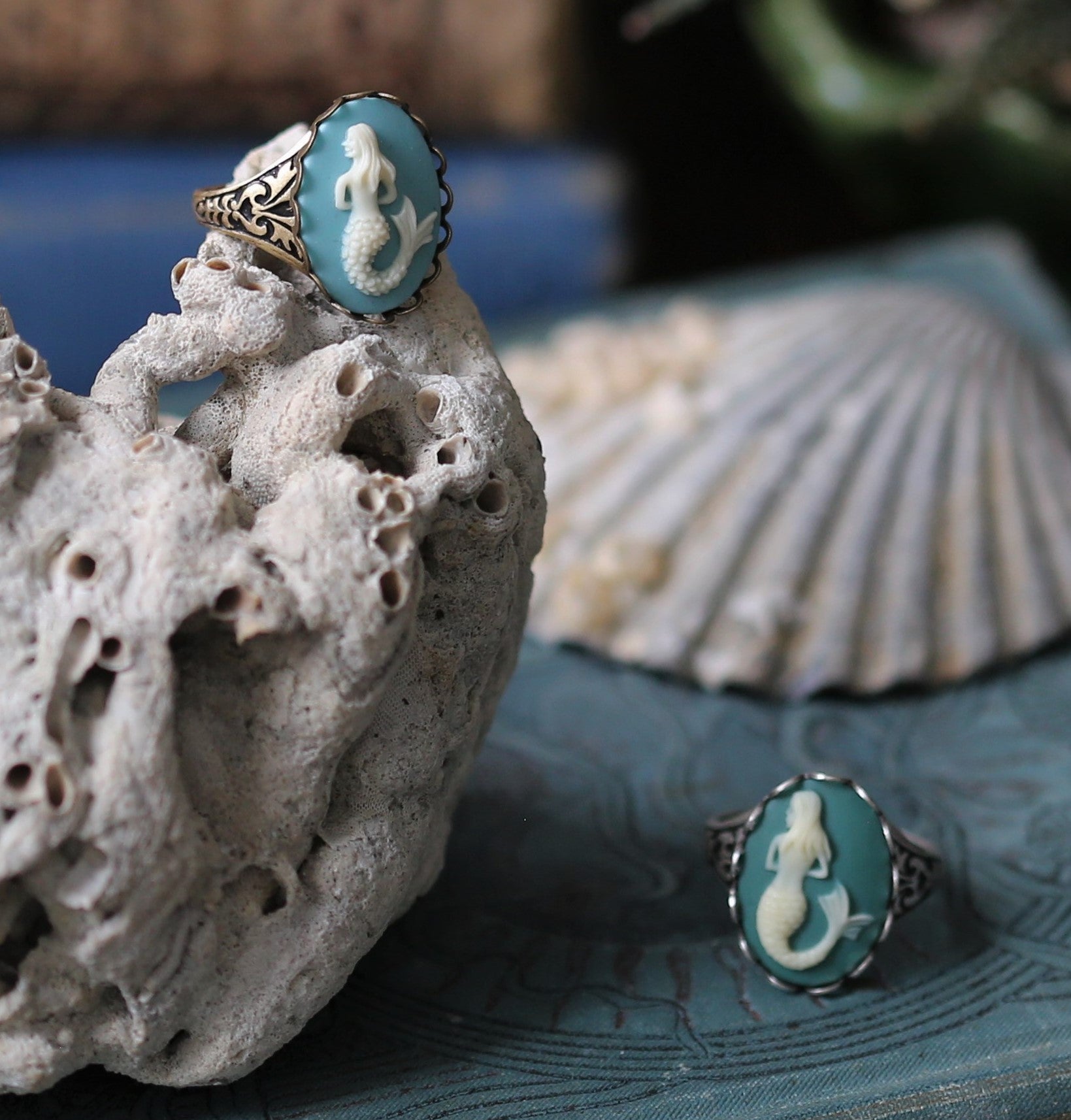 Mermaid Cameo Ring