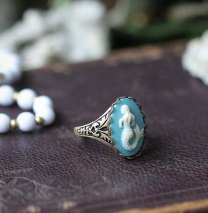 Mermaid Cameo Ring