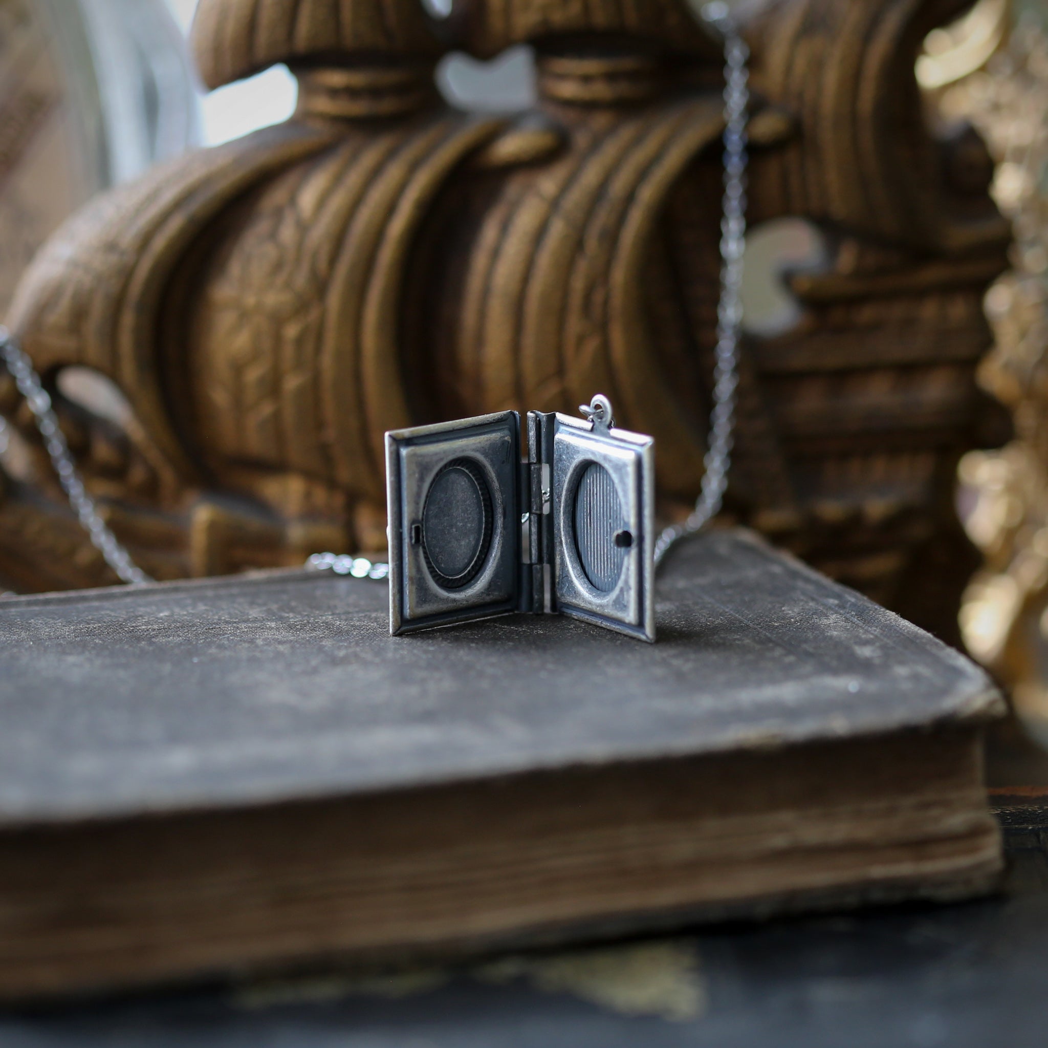 Cameo Book Locket - Bee, Angel, Thistle and Hummingbird