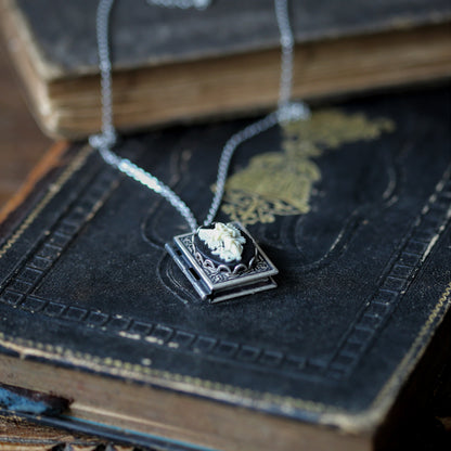 Cameo Book Locket - Bee, Angel, Thistle and Hummingbird