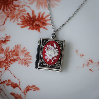 Rose Cameo Book Locket