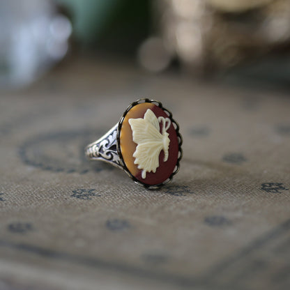 Butterfly Cameo Rings