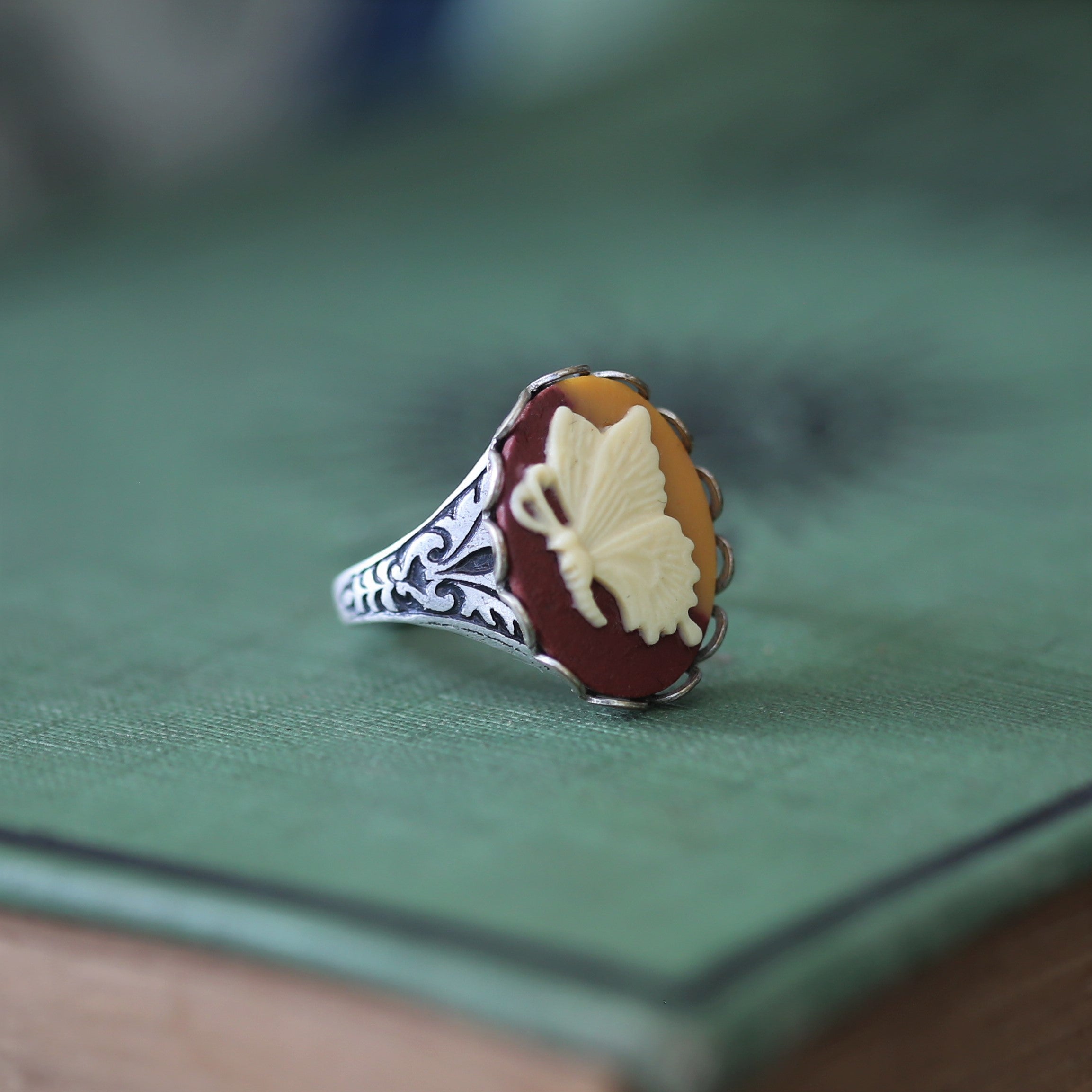 Butterfly Cameo Ring