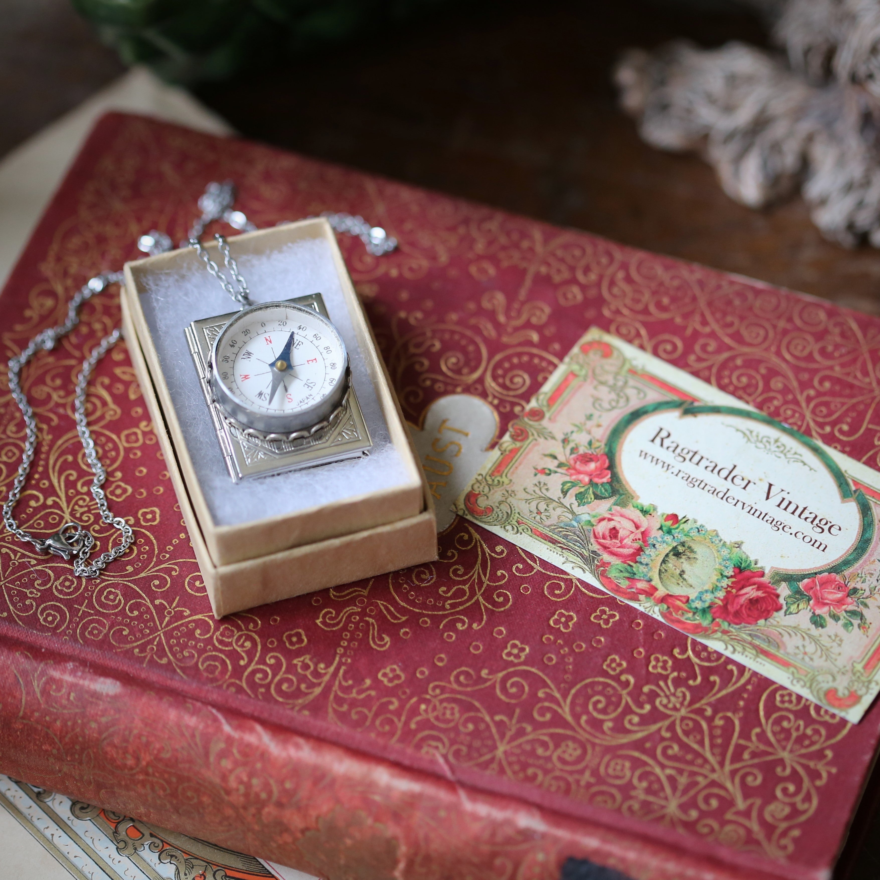 Compass Book Locket