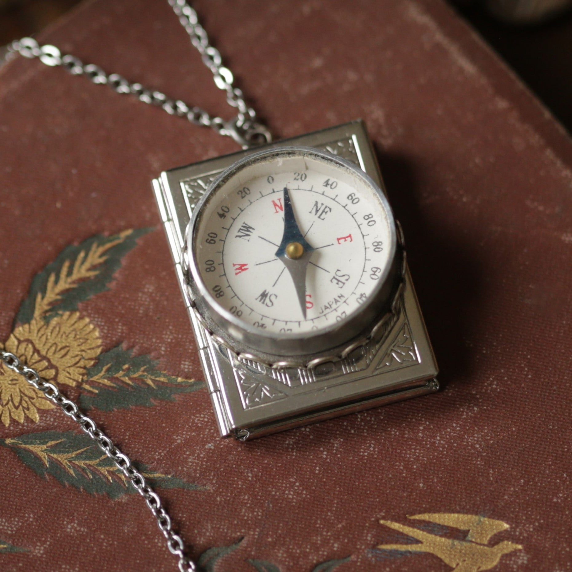 Compass Book Locket