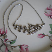 Lily of the Valley Necklace in Antiqued Brass