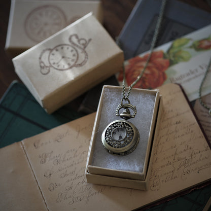 Brass Pocket Watch Necklace