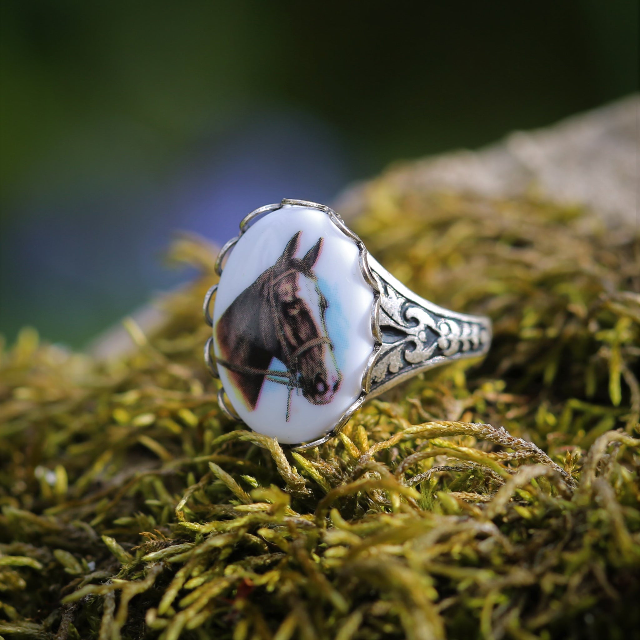 Vintage Horse Cameo Rings - Choose a Horse