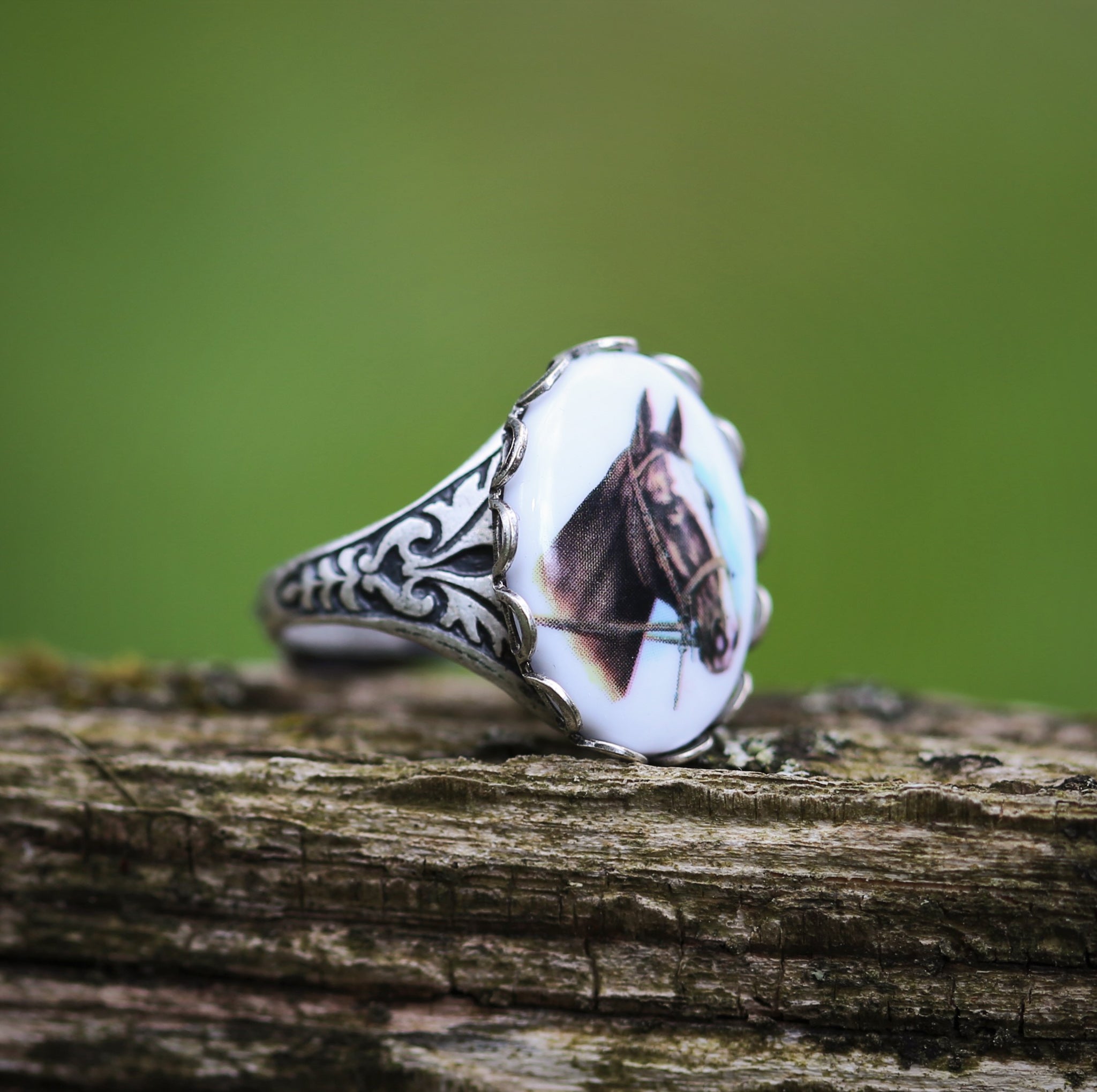 Vintage Horse Cameo Rings - Choose a Horse