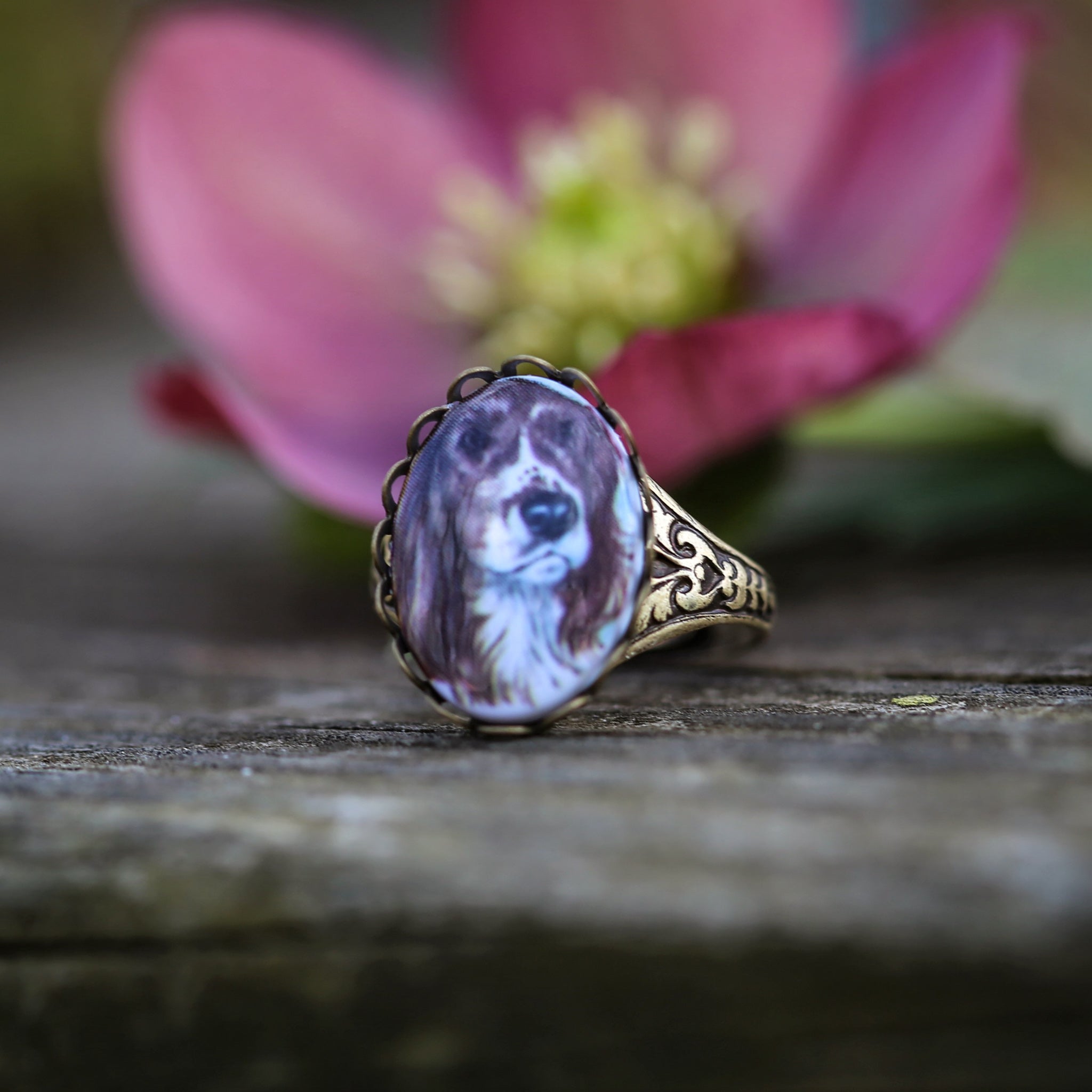 Dog Cameo Ring