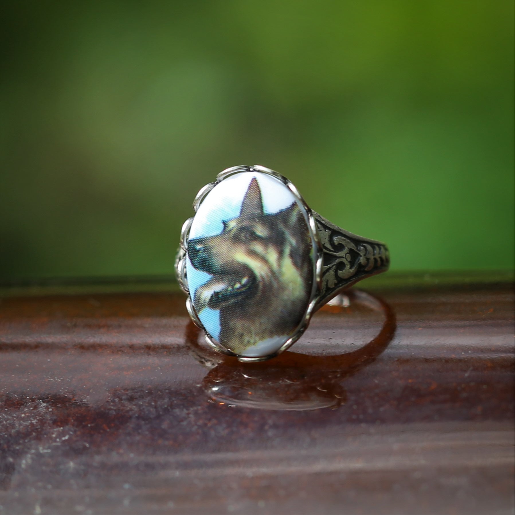 Dog Cameo Ring