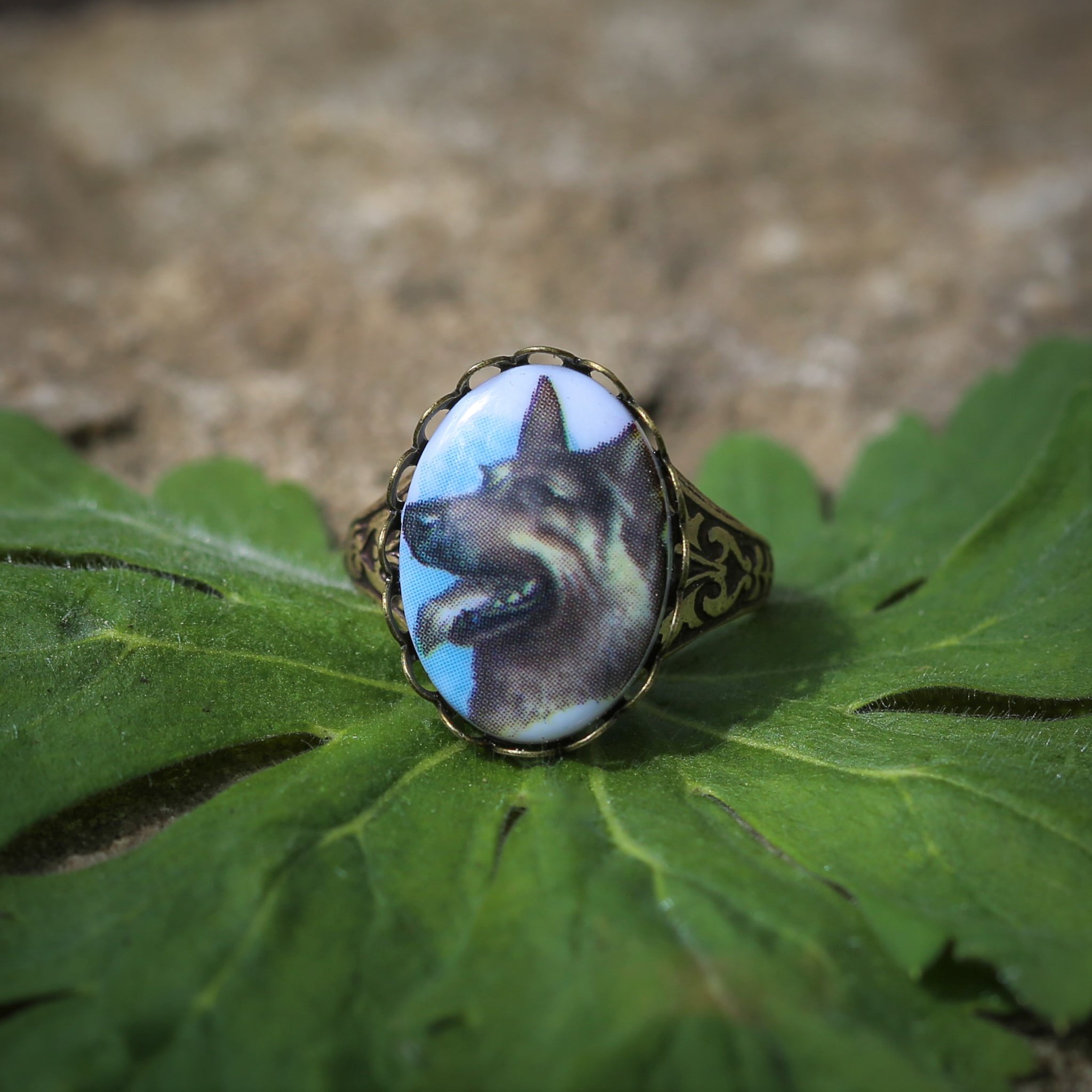 Dog Cameo Ring