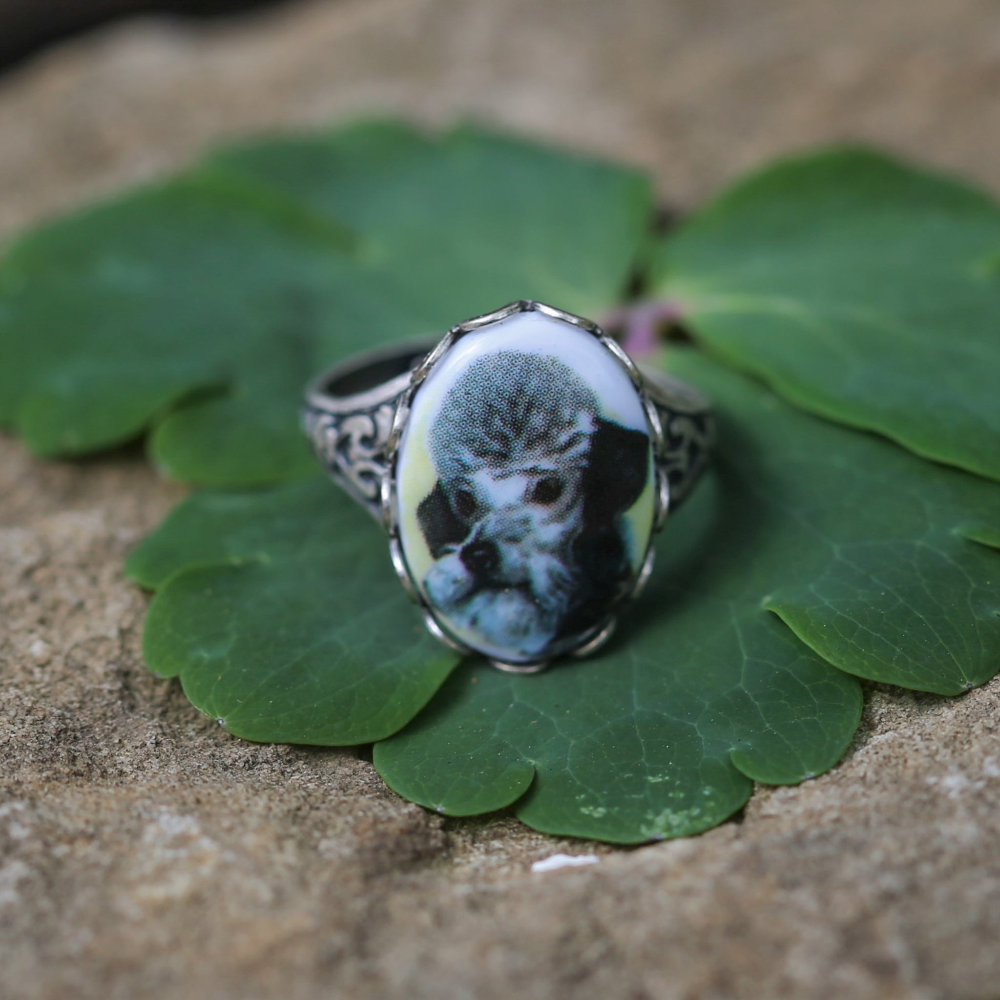 Dog Cameo Ring