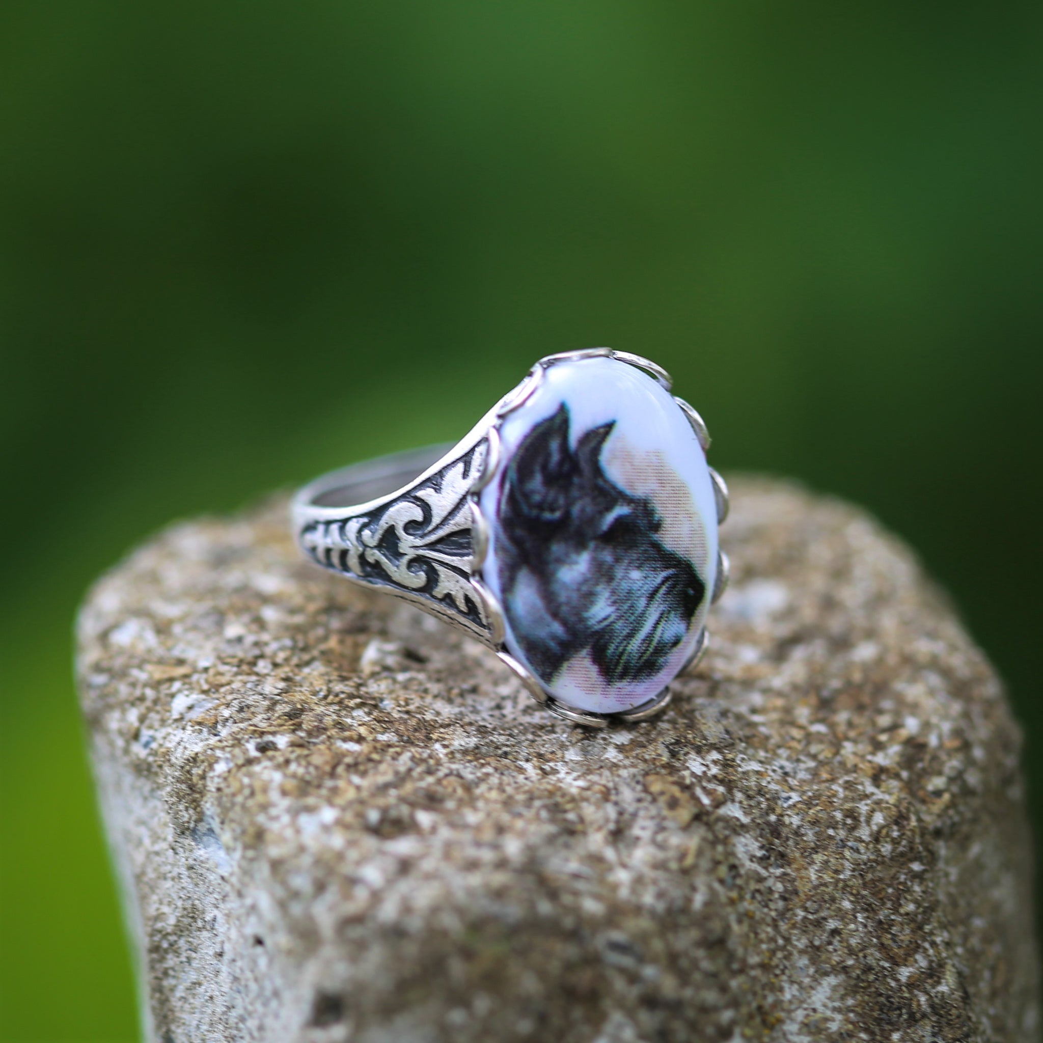 Dog Cameo Ring