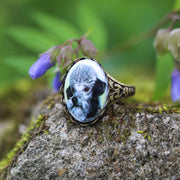 Vintage Dog Cameo Ring in Antiqued Silver or Brass - Choose a Canine