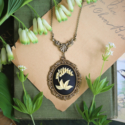 Lily of the Valley Cameo Necklace