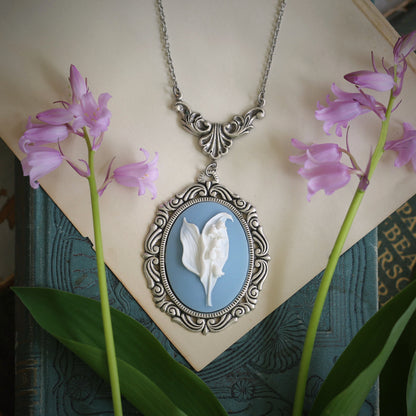 Lily of the Valley Cameo Necklace